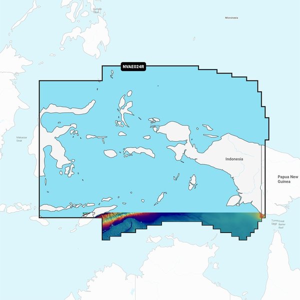 Garmin Navionics Vision+ NVAE024R, Central West Papua East Sulawesi, Marine Chart 010-C1222-00